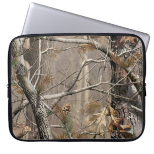 Camo kamouflage som jagar verkligt träd 15" bärbar laptop fodral