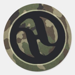 Camo klistermärkear runt klistermärke