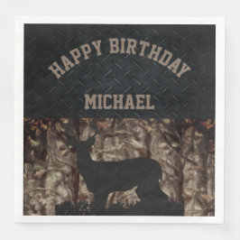 Camo Land Hunting Birthday Napkins Pappersservett