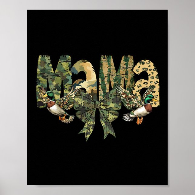Camo Mamma Camouflage Hunting Poster (Framsidan)