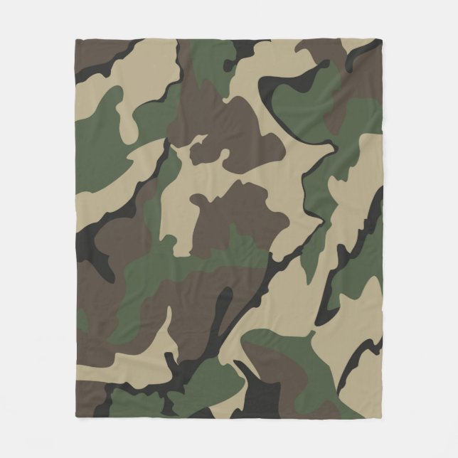 Camo medelullfilt fleecefilt (Framsidan)