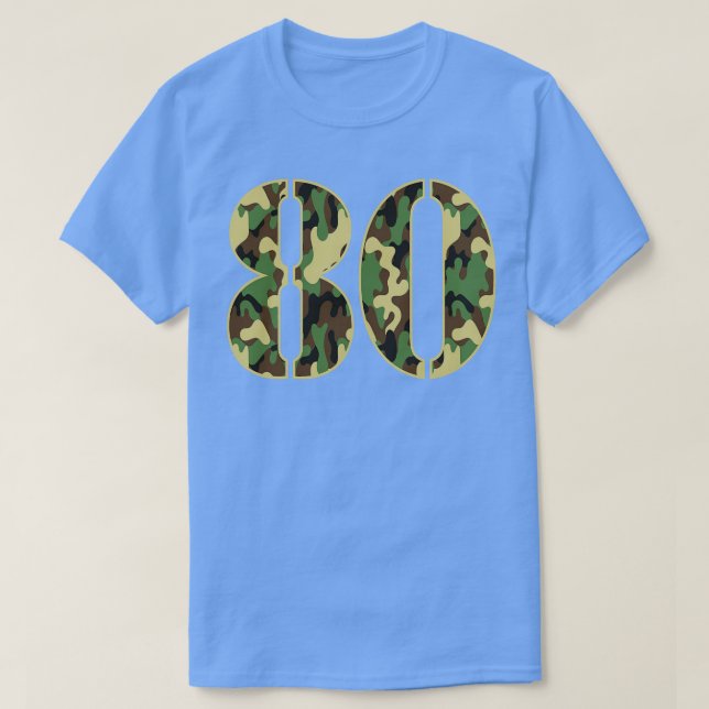 Camo Militärsoldat nummer 80 Jersey T Shirt (Design framsida)