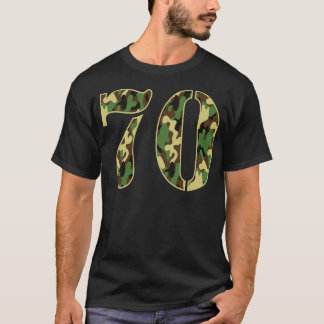 Camo Military Soldier Number 70 Jersey T Shirt
