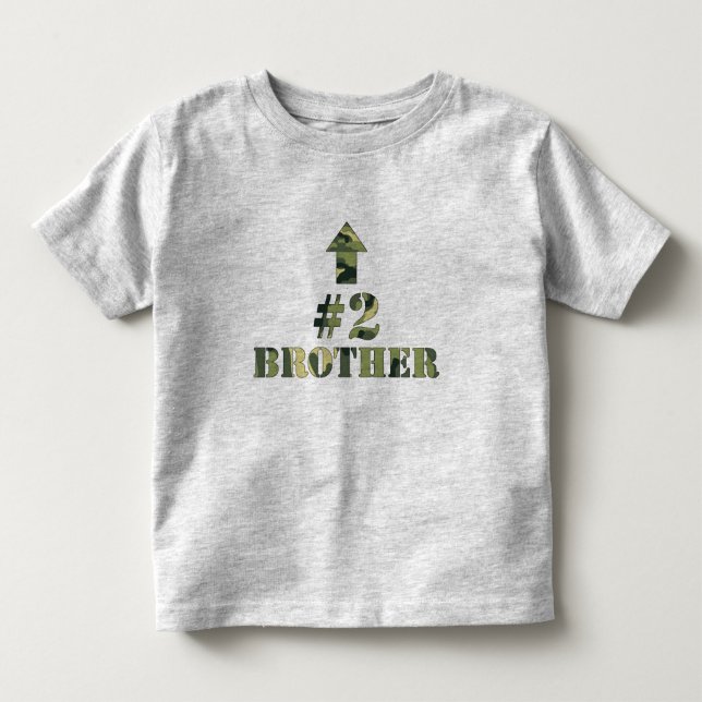 Camo Mitten Brother-skjortan / jag är #2-brodern Tröja (Framsida)