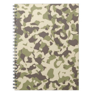 Camo Mönster Anteckningsbok Med Spiral