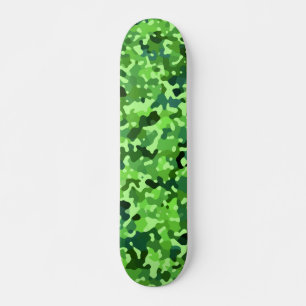 Camo Mönster - Grönt Blue Black Skateboard Bräda 21,5 Cm