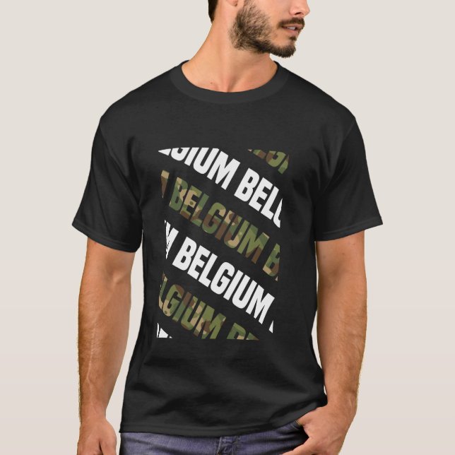 Camo Mönster Grönt Camouflage T Shirt (Framsida)