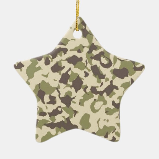 Camo Mönster Julgransprydnad Keramik (Framsidan)
