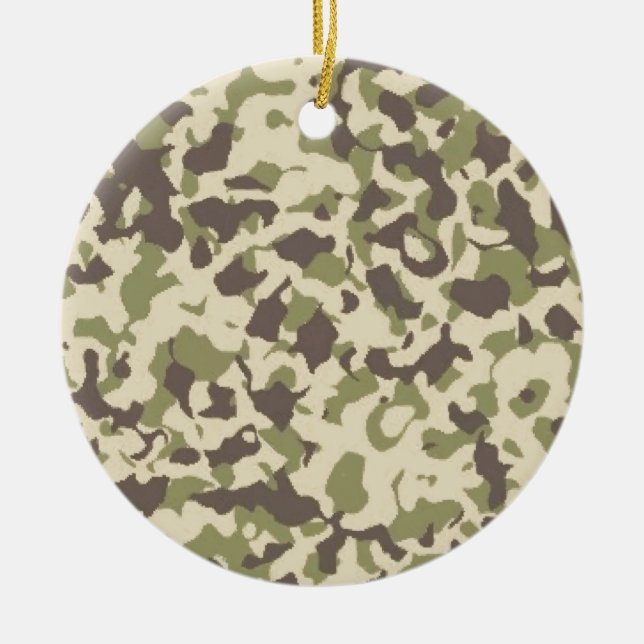 Camo Mönster Julgransprydnad Keramik (Framsidan)