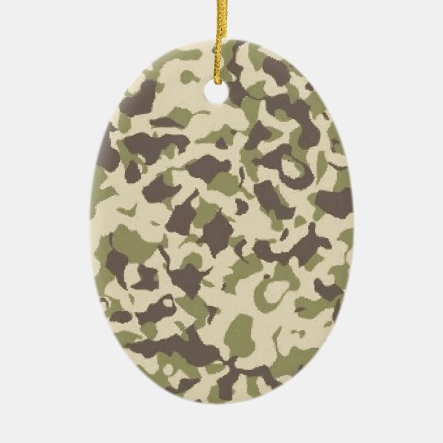 Camo Mönster Julgransprydnad Keramik (Framsidan)