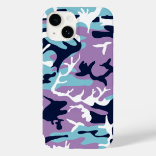 Camo Mönster - Lila Navy Blue White