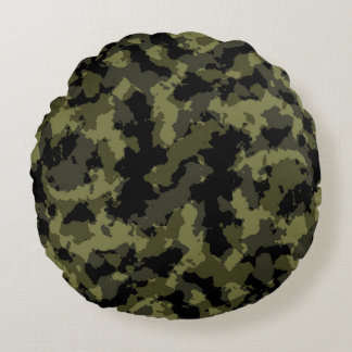 Camo Mönster Rund Kudde