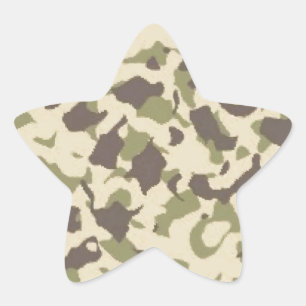 Camo Mönster Stjärnformat Klistermärke