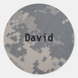 Camo namn-dekal runt klistermärke