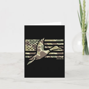 Camo Patriotic Mallard Anka Camouflage som flyger  Kort