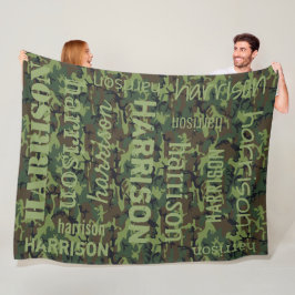 Camo Personlig Fleecefilt