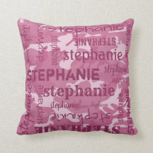 Camo Personlig Longer Namn Rosa