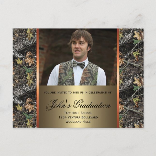 Camo Photo Studenten vykort (Framsida)