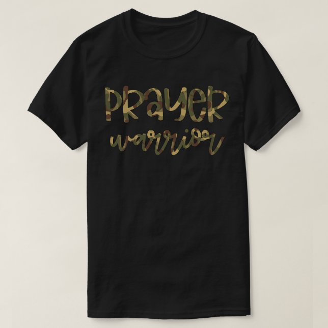 Camo Prayer Warrior Christian Rosa Breast Cancer A T Shirt (Design framsida)
