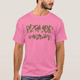 Camo Prayer Warrior Christian Rosa Breast Cancer A T Shirt