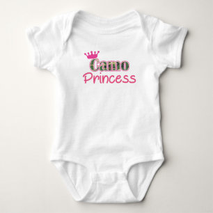 Camo Princess Flicka Shirt-Romper - Bodykostym Tröja