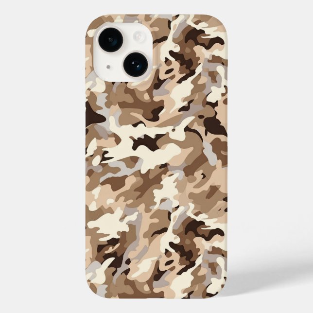 Camo Print iPhone 14 Fodral (Baksida)