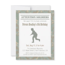 Camo Print Soldier Silhouette Army Födelsedagsfest