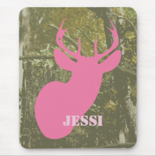Camo & rosa hjort Mousepad Musmatta