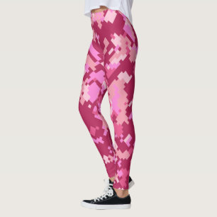 Camo   Rosa Pixel Camouflage Leggings