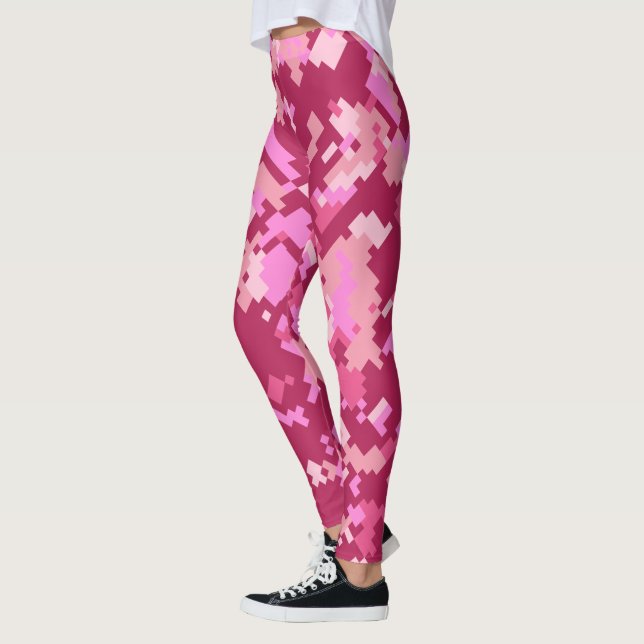 Camo | Rosa Pixel Camouflage Leggings (Vänster)