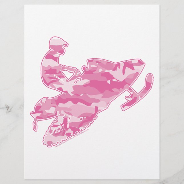 Camo Rosa Sled på Black Copy Reklamblad (Framsidan)