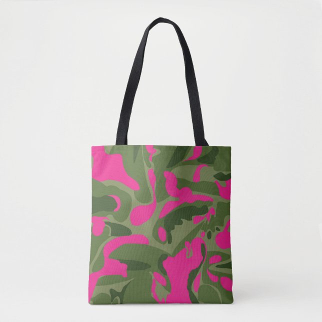 Camo rosa till säcken tygkasse (Framsida)