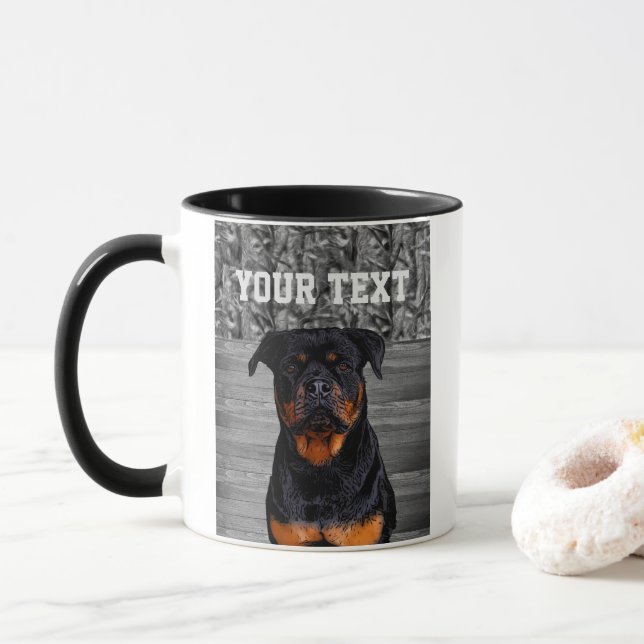 Camo Rottweiler Hund aveln Animal Namn Mugg (Med munk)