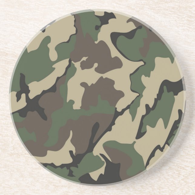 Camo, Sandstone Drink Coasters Underlägg Sandsten (Framsidan)