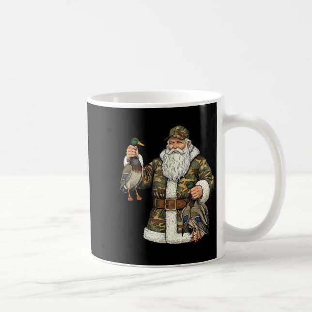 Camo Santa Mallard Duck Hunting Christmas Hunter G Kaffemugg (Höger)