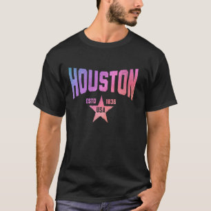 Camo Souvenir USA Star Houston Texas T Shirt