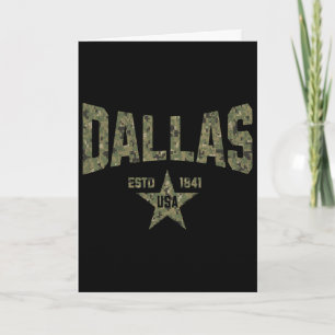 Camo Souvenir Usa Stjärna Dallas Texas Kort