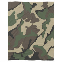 Camo, Stor Fleece Blanket