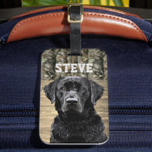Camo Svart lab Hund aveln Animal Namn Bagagebricka