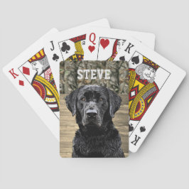 Camo Svart lab Hund aveln Animal Namn Casinokort