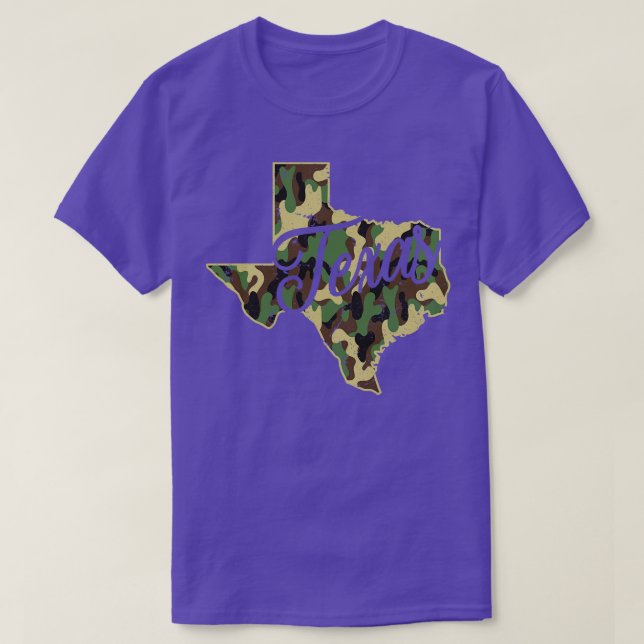 Camo Texas Flagga kontexttillstånd T Shirt (Design framsida)