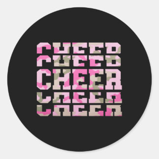 Camo Tie Dye Cheerleading For Cheerleader Squad Bf Runt Klistermärke