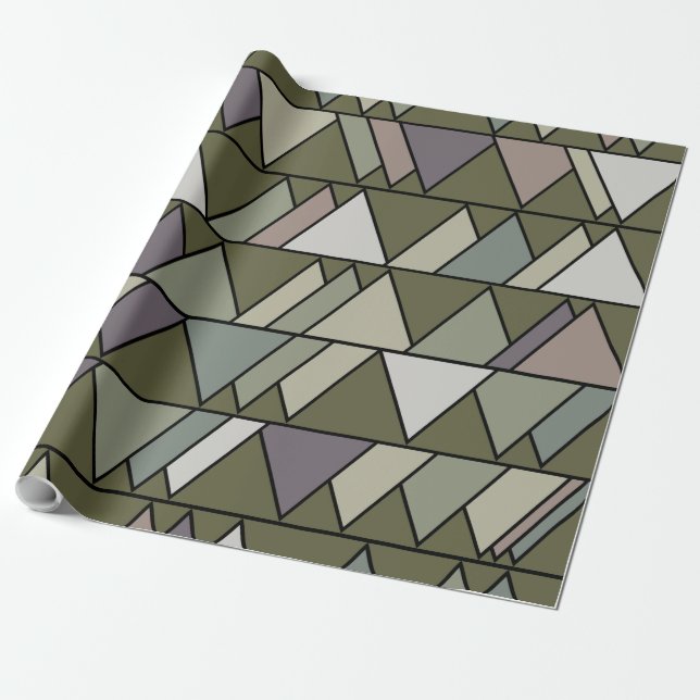 Camo Triangles Presentpapper (Utrullad)