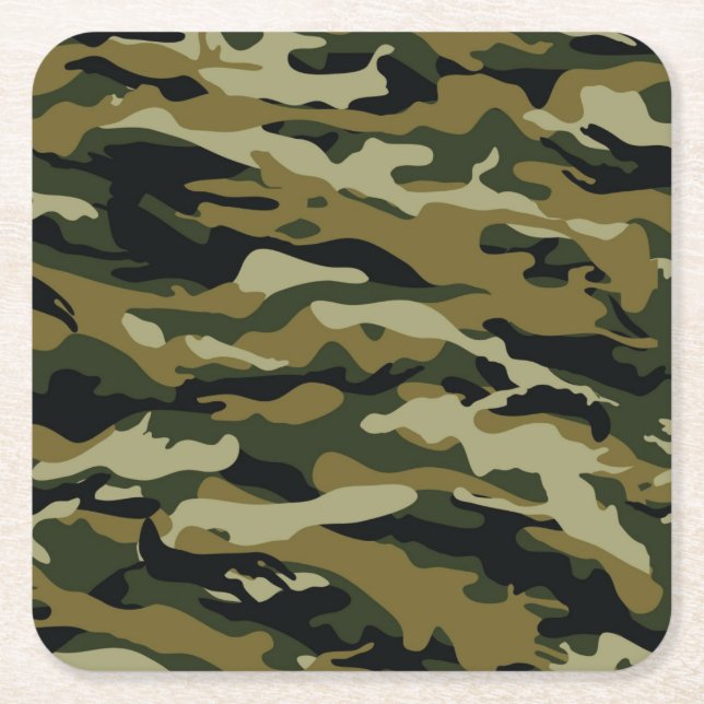 Camo Underlägg Papper Kvadrat (Framsidan)