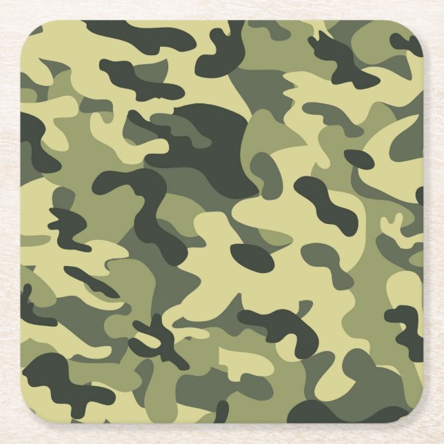 Camo Underlägg Papper Kvadrat (Framsidan)