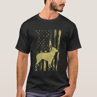 Camo Us Flagga Heeler Animal Cattle Hund Patriot C T Shirt