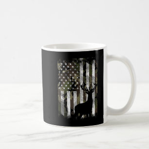 Camo US Flagga Hjort Elk Buck Camoflage Hunting Hu Kaffemugg
