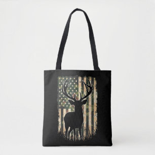 Camo US Flagga Hjort Hunting Camoflage Hunter Tygkasse