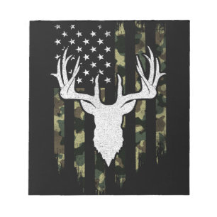 Camo Us Hjort Elk Buck Camoflage Hunting Anteckningsblock