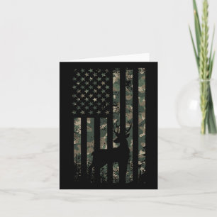 Camo Us Hjort Elk Buck Camouflage Hunting Hunt Kort